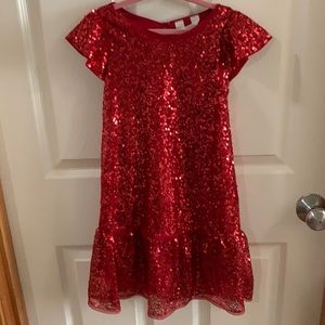 H & M Red Sequin Dress size 5/6